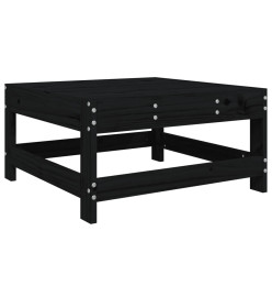 Salon de jardin 6 pcs Noir Bois de pin massif