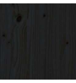 Salon de jardin 6 pcs Noir Bois de pin massif