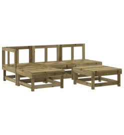 Salon de jardin 5 pcs bois de pin imprégné