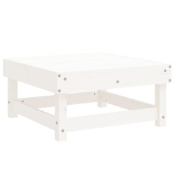 Salon de jardin 8 pcs Blanc Bois de pin massif