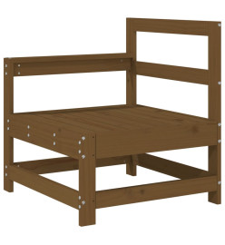 Salon de jardin 5 pcs marron miel bois de pin massif
