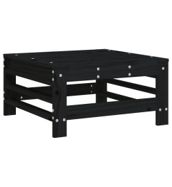 Salon de jardin 6 pcs Noir Bois de pin massif