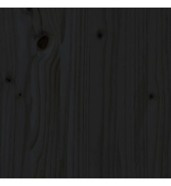 Salon de jardin 10 pcs Noir Bois de pin massif