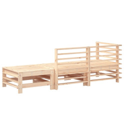 Salon de jardin 3 pcs bois massif de pin