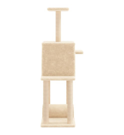 Arbre à chat avec griffoirs en sisal crème 122 cm