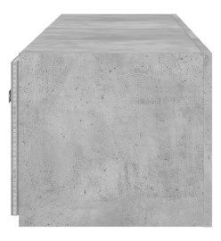 Meubles TV muraux et lumières LED 2pcs gris béton 80x35x31 cm