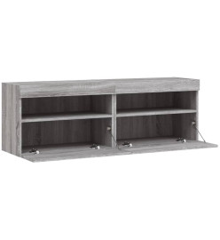 Meubles TV muraux et lumières LED 2pcs sonoma gris 60x30x40 cm