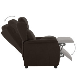 Fauteuil inclinable Marron foncé Tissu