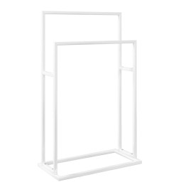 Porte-serviettes sur pied Blanc 48x24x78,5 cm Fer