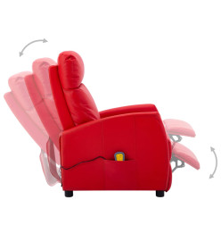 Fauteuil de massage électrique Rouge Similicuir