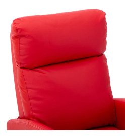 Fauteuil de massage électrique Rouge Similicuir