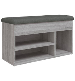 Banc à chaussures sonoma gris 82x32x45,5 cm bois d'ingénierie