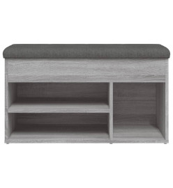 Banc à chaussures sonoma gris 82x32x45,5 cm bois d'ingénierie