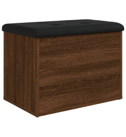 Banc de rangement chêne marron 62x42x45 cm bois d'ingénierie