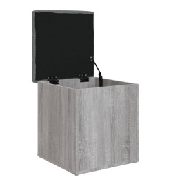 Banc de rangement sonoma gris 42x42x45 cm bois d'ingénierie