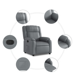 Fauteuil inclinable Gris Similicuir