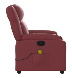 Fauteuil de massage inclinable Rouge bordeaux Similicuir