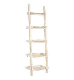 Étagère à échelle Blanc 75x37x205 cm Bois de manguier solide