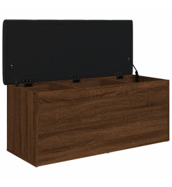 Banc de rangement chêne marron 102x42x45 cm bois d'ingénierie