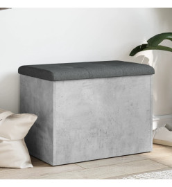 Banc de rangement gris béton 62x42x45 cm bois d'ingénierie