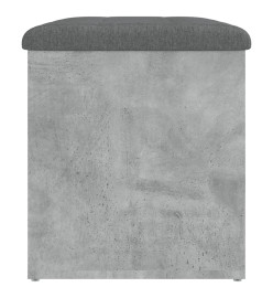 Banc de rangement gris béton 62x42x45 cm bois d'ingénierie