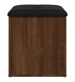 Banc de rangement chêne marron 42x42x45 cm bois d'ingénierie