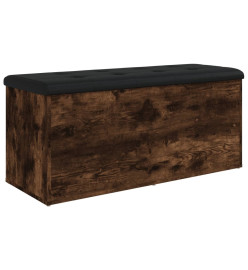 Banc de rangement chêne fumé 102x42x45 cm bois d'ingénierie