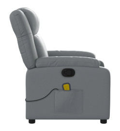 Fauteuil de massage inclinable Gris Similicuir