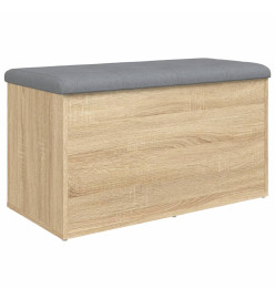 Banc de rangement chêne sonoma 82x42x45 cm bois d'ingénierie