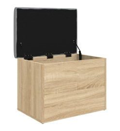 Banc de rangement chêne sonoma 62x42x45 cm bois d'ingénierie