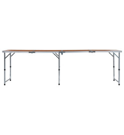 Table pliable de camping Aluminium 240x60 cm