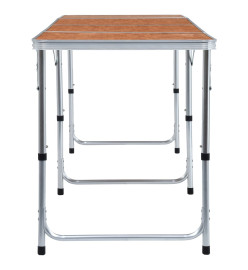 Table pliable de camping Aluminium 240x60 cm