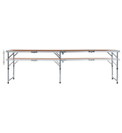 Table pliable de camping Aluminium 240x60 cm