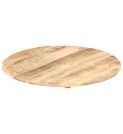 Dessus de table Bois de manguier solide Rond 15-16 mm 40 cm