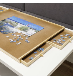 HI Table de puzzle avec 4 tiroirs 90x 67x4,5 cm Bois