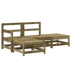 Salon de jardin 4 pcs bois de pin imprégné