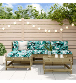 Salon de jardin 5 pcs bois de pin imprégné