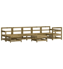 Salon de jardin 8 pcs bois de pin imprégné