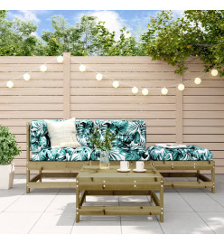 Salon de jardin 4 pcs bois de pin imprégné