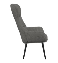 Chaise de relaxation avec tabouret Gris clair Tissu