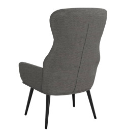 Chaise de relaxation avec tabouret Gris clair Tissu