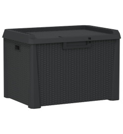 Boîte de rangement de jardin anthracite 125 L PP