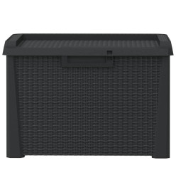 Boîte de rangement de jardin anthracite 125 L PP