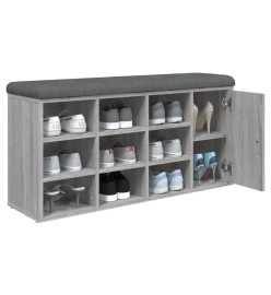 Banc à chaussures sonoma gris 102x32x50 cm bois d'ingénierie