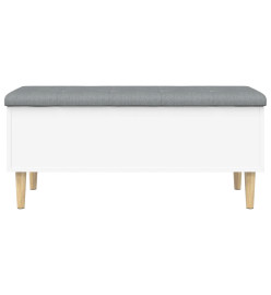 Banc de rangement blanc 102x42x46 cm bois d'ingénierie