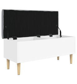 Banc de rangement blanc 102x42x46 cm bois d'ingénierie