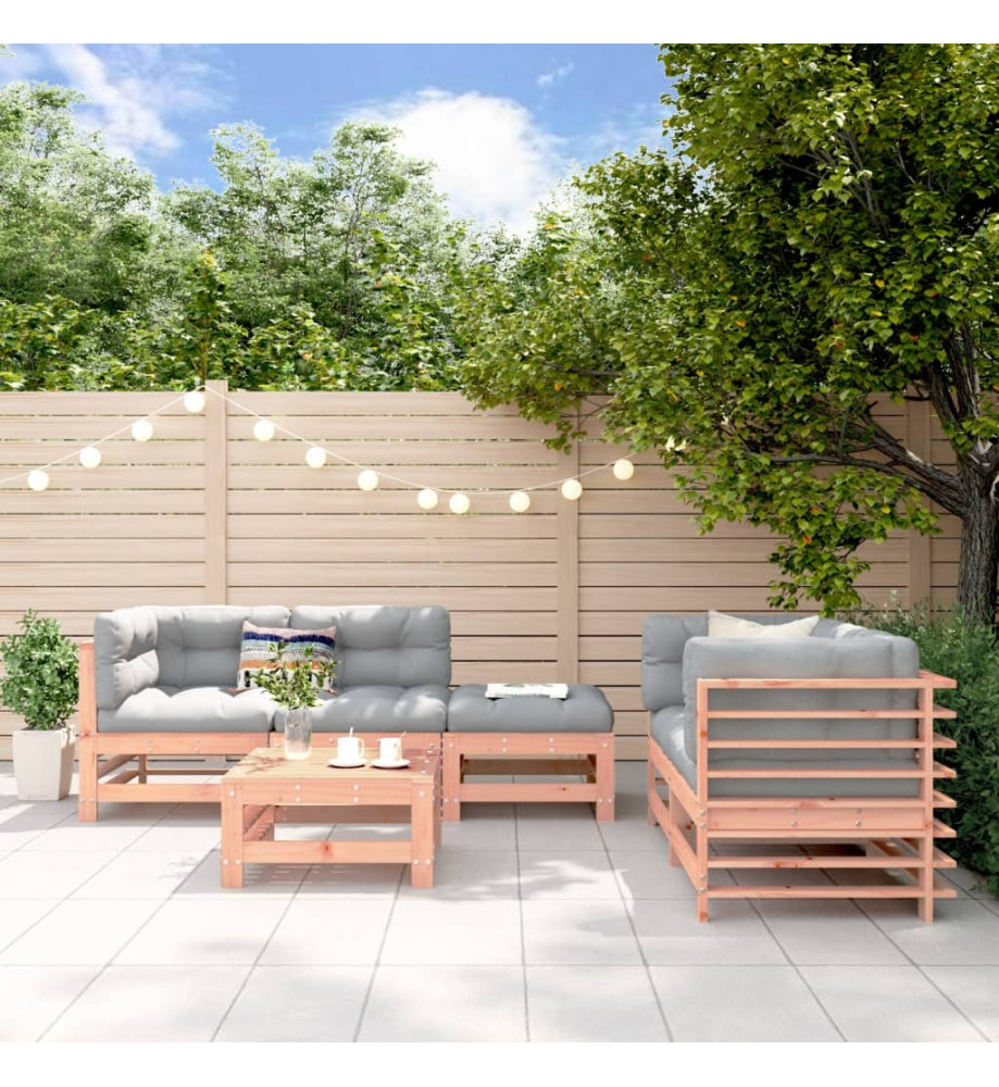 Salon de jardin 6 pcs bois massif douglas Salon de jardin 6 pcs bois massif douglas