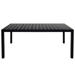 Ensemble de salle à manger de jardin 7 pcs Noir