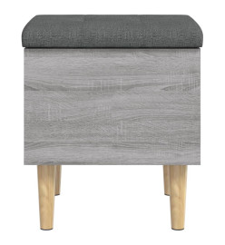 Banc de rangement sonoma gris 42x42x46 cm bois d'ingénierie