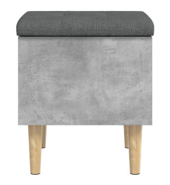 Banc de rangement gris béton 42x42x46 cm bois d'ingénierie